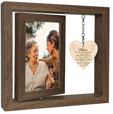 EYITUPC Bereavement Gifts Mum Memorial Wood Frame Loss Mother Sympathy Gift | Remembrance, Grief, Condolence, Sorry for Your Loss, Grieving, Thinking of You Gifts for Women, Rotating, Dis 2 15x10 cm