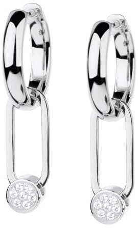 Ernstes Design Creolen evia Ohrringe E693 mit Zirkonia 16 mm Edelstahl