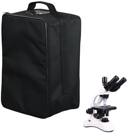BEMAXYE Microscope Carrying Case with Front Pockets, 9 L x 7 W x 14 H, Universal, Foldable, Waterproof and Lightweight