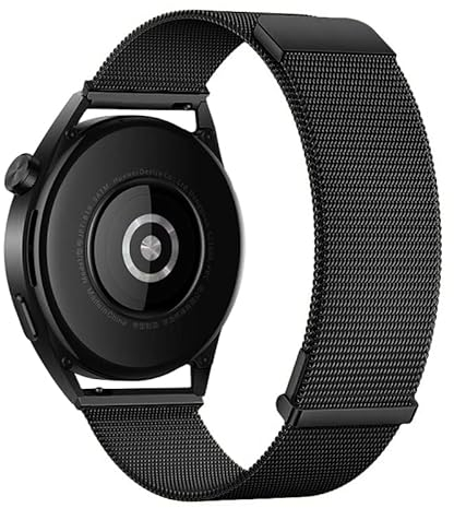 MroTech 22mm Armband Kompatibel mit Samsung Galaxy Watch 3 45mm/Galaxy Watch 46mm/Gear S3 Classic/S3 Frontier Ersatzarmband für Garmin Venu 3/Vivoactive 4,Mesh Magnet Metall Armband Edelstahl,Schwarz