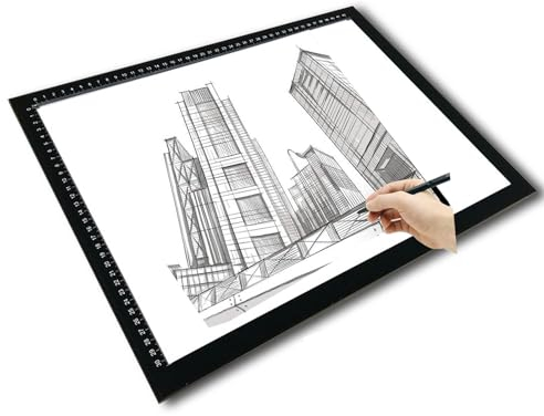 A4,A3,A2,A1,A0,Tablette Lumineuse,Planche à Dessin,Lampe Led de Protection Des Yeux, Luminosité réglable en continu,Utilisée Pour le Dessin, l'Esquisse,l'Animation,la Broderie de Diamants (A4)