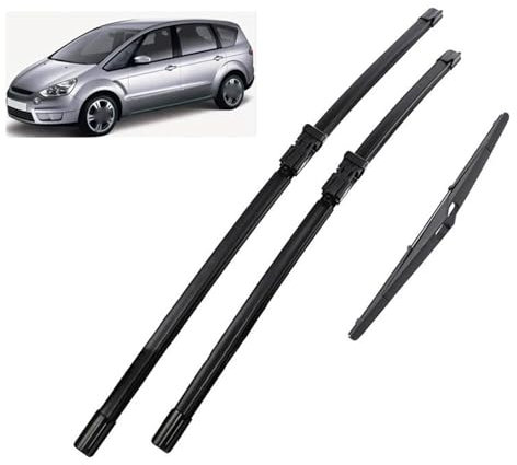 Für Ford S-Max Smax 2009-2015 Wischer LHD Vorne Und Hinten Wischerblätter Set Windschutzscheibe Windschutzscheibe Fenster Bürsten 30 + 26 + 13 Wischer