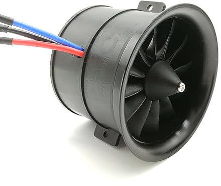 ApisQueen 70MM EDF 6S 2300KV 2240G Thrust Belt 12 Blades Electric Ducted Fan for Aircraft Model Aircraft Jet Enging