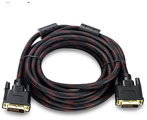 Câble DVI-D plaqué or tressé en nylon (24 + 1Pin) Lien unique mâle à mâle 1,5 m 3 m 5 m 10 m(10m)