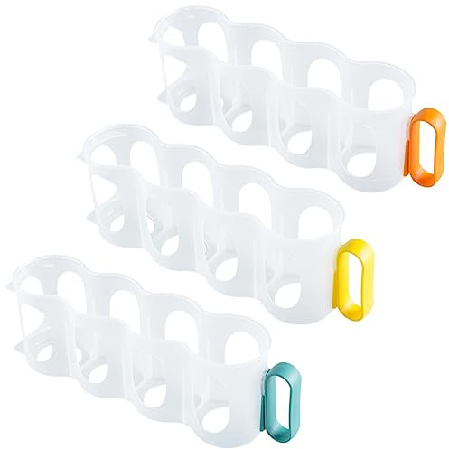 MERRYHAPY 3piezas Soporte De Latas Refrigerador Ranuras Organizador De Latas Diseño Transparente