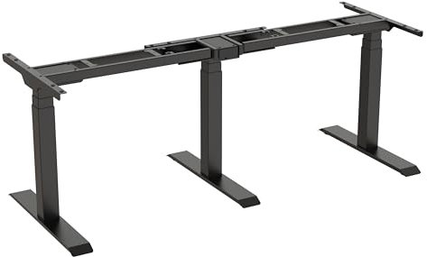 Worktrainer - Updesk Meet - Höhe 58-123 cm - Breite 168,5-274 cm - Corner - Elektrischer Höhenverstellbarer Konferenz und Eck Schreibtisch - Gestell Schwarz