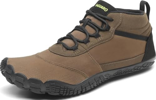 SAGUARO Chaussures Minimaliste Homme Femme Chaussures de Trail Pieds Nus Respirant Léger Barefoot Shoes Antidérapantes, Marron 43EU