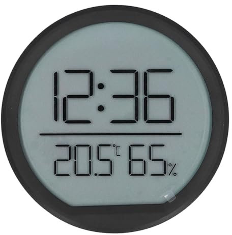 Greensen Hygromètre Thermomètre D'ambiance Numérique avec Réveil électronique, Thermomètre Hygromètre pour Usage Intérieur, Réveil Numérique, Horloge Murale pour Bureau à Domicile