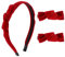 TELAIN 3 Stück Roter Samt Haarreif Und Schleifen Set, Elegante Haaraccessoires Mit Alligator Clips, Komfortabel Und Vielseitig Für Stilvolle Looks
