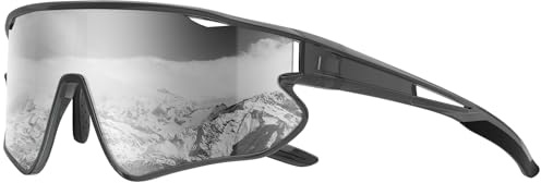 HENGOSEN Sport-Sonnenbrille Polarisiert-Sonnenbrille Herren-Damen Fahrradbrille: Sportarten Radfahren Laufen UV400 Schutz
