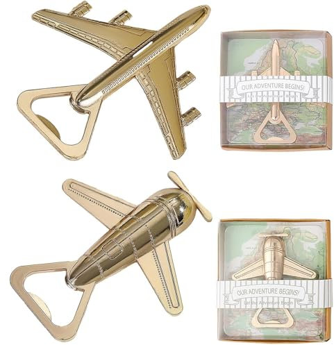 Gorise 2er Pack Flugzeug Flaschenöffner, Bier Und Getränkeflaschenöffner, Kreative Geschenke, Geburtstagsgeschenk. Bierflaschenöffner In Geschenkbox.