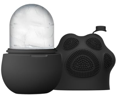 Ice Roller, Silikon Ice Roller Gesicht, Wiederverwendbar Katzenpfötchen-Muster Facial Eisroller Augeneismassage Gesichtsbehandlung Schönheit Hautpflege Eiskompresse Pore Verkleinern Erhellen Haut