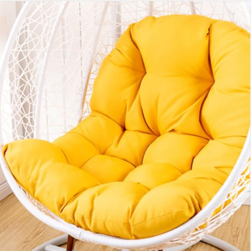 Aocase Hängesessel Kissen, Polster Outdoor Wasserdicht Hängeschaukel Kissen Dicke Weiche Indoor Möbel Liege Matte für Hängekorb Schaukel Korb Gartenstuhl Hängestuhl Ersatzkissen,Gelb,120×80cm