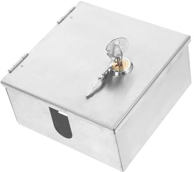 SKISUNO Scatola Elettrica in Acciaio Inox Per Esterni Scatola Di Giunzione Con Serratura e Chiavi Resistente Alle Intemperie Copertura Protettiva Per Prese Elettriche