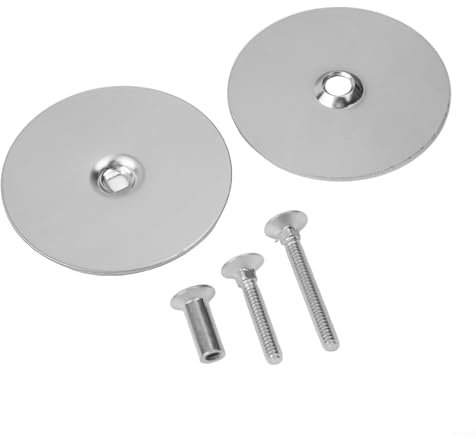 GLFLOW Steel Door Cover Plate, 67mm, Perfect for Concealing Unused Knob Holes (Silver)