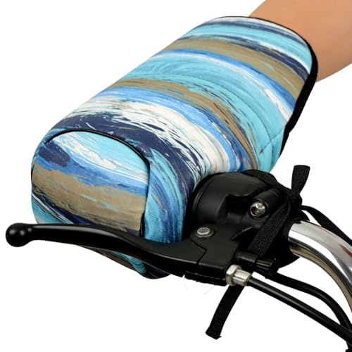 YJZQ Gants de Guidon de Scooter Moto Moufles Chaud Polaire épaiss Manchons de Moto Amovible Housse antivent PVC imperméable Hiver Gants Protège des Mains 31x14x19CM