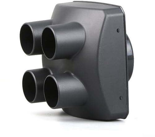 Luft-Diesel-Heizungsventil-Konverter 75mm zu 42mm 4-Wege-Auslass-Splitter-Adapter für Webasto Heizungsk-Aufteilung Warmluftteiler Schwarz
