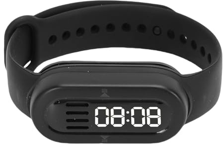 LICAEVEY Intelligentes Armband, Bluetooth-Lautsprecher, MP3-Player, 200 MB Speicher, LED-Digitalanzeige, Typ C, Wiederaufladbar, für Outdoor-Sportarten, Laufen, Radfahren, Schlafen (Black)