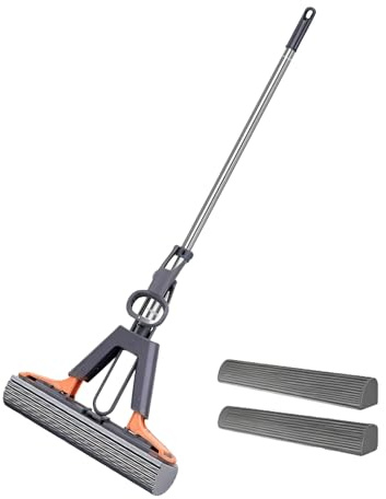 Sponge Roller Mop - Household Tool Telescopic Pole,Sponge Mop for Floor Cleaning - for Kitchen Living Room Bathroom Bedroom Dining Room Dorm