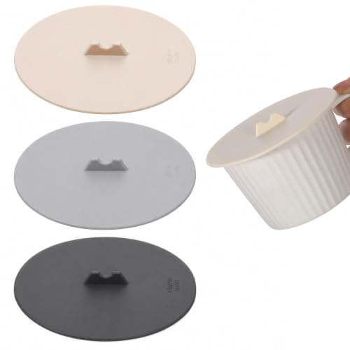 3 PCS Mug Cover, Silicone Cup Covers for Drink Glass Cup Coffee | Silicone Glass Covers for Drinks, Mug, Coffee Tea Cups, Airtight Dustproof Seal