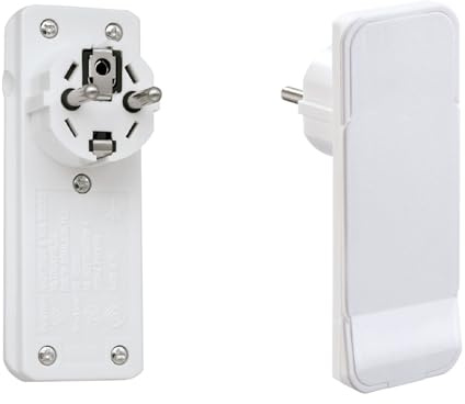 nvb 104563 Schutzkontakt-Flachstecker Kunststoff 230V Weiß IP20