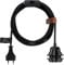 Hoopzi - Fil électrique en Tissu de 4,5M pour Éclairer Partout Chez Vous - Douille Ampoule E27 avec Interrupteur - Créez Votre Suspension Luminaire, Baladeuse, Lampe Suspendue - Bala Noir Coton
