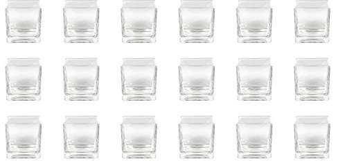 Sandra Rich 18x Glasvase Cube Glasvase Teelichtglas Windlicht Vase Glas Würfel, Ø 8 cm
