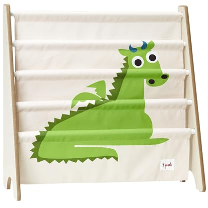 3 Sprouts - Bücherregal Kinderzimmer Holz - Montessori Bücherregal für Kinder - Drache