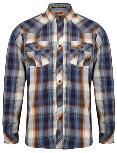 Tokyo Laundry - Chemise casual - À carreaux - Col chemise classique - Homme - Marron - Small