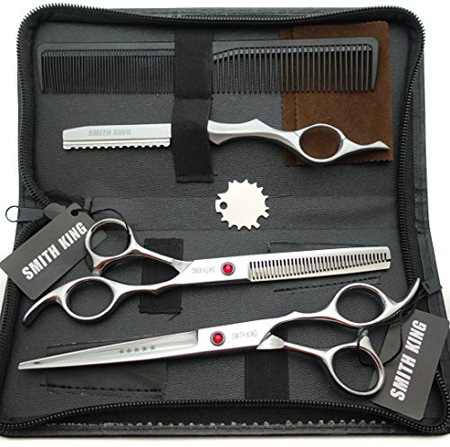 6.0/17,8 cm Professional Coupe de cheveux Ciseaux à effiler avec ensemble de rasoir