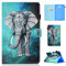 Case for Samsung Galaxy Tab A 10.1 (SM-T580 / T585)，Premium Leather Wallet Case Flip Cover with Card Holder for Samsung Galaxy Tab A6 10.1 Tablet (Elephant)