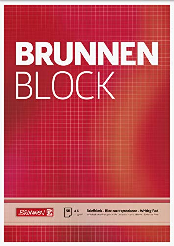 Brunnen 1052728 Briefblock/Schreibblock/Der Block (A4, kariert, 50 Blatt, 70 g/m²)