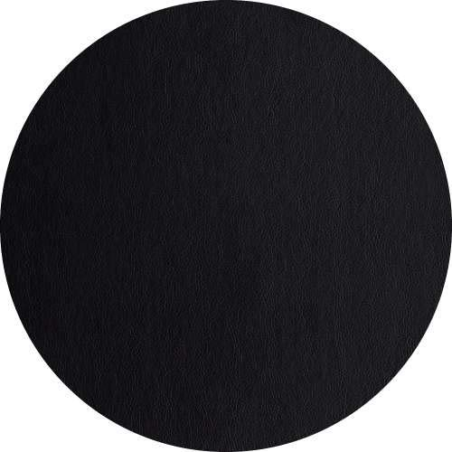 ASA Selection 7855420 Lederoptik Tischset, Ø 38 cm, Polychlorid, schwarz (6 Stück)