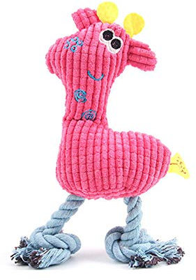JMAHM Jouet couineur en peluche pour animal domestique - Jouet à mâcher pour chien - Flamant rose et oie sauvage - Jouet pour chien (cerf rouge)