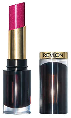 Revlon, Rouge à lèvres Super Lustrous Glass Shine, haute brillance, formule crémeuse et hydratante, infusée en acide hyaluronique, aloe vera et quartz rose 004 Cherry In The Snow 3,1g