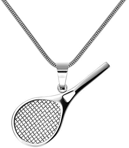 Soul-Cats Kettenanhänger Tennisschläger mit Kette aus Edelstahl