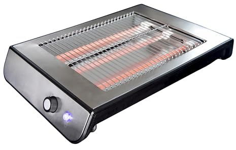 Gastronoma 18140002 flat toaster table roaster XXL three quartz tubes ensure even roasting.