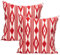 TRESMESTRES Sofa Kissenbezüge - Mediterranes Design, Lebendige Farben, Ikat-Muster - Deko Kissenbezüge Boho, Lässig und Modern - Kissenbezüge 60x60 cm - Rot, 2er Set