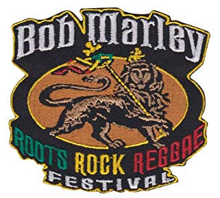 SigitasTrading Bob Marley Roots Rock Reggae Festival H Aufnäher Besticktes Patch zum Aufbügeln Applique