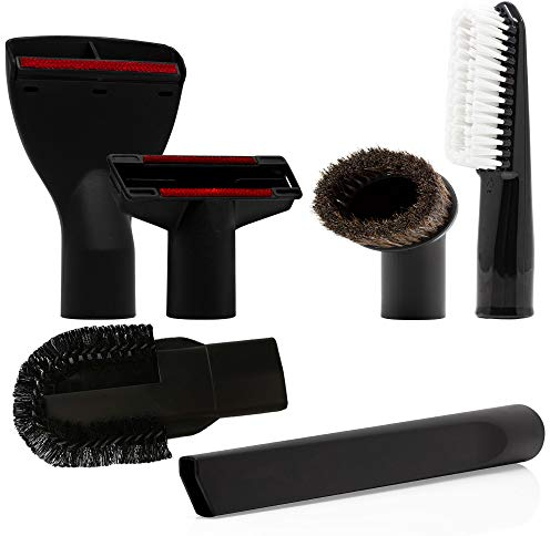 Grizzly Tools Premium Staubsaugerdüsen Set 6 teilig Bodendüsen Bürstenaufsatz Fugenbürste Saugpinsel 35mm Saugdüsen für Bodensauger Nass Trocken Sagdüsen