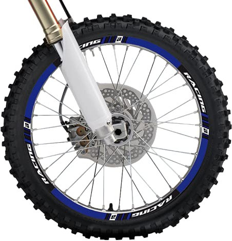 Blackbird adesivi per moto cerchi Blu grafica per motocross enduro kit per 2 ruote cerchioni