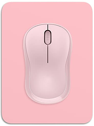 Dapesuom kleines Mauspad, 15,2 x 20,3 cm, mit Rutschfester Gummiunterseite, wasserdichtes Mini-Mauspad für Damen, Herren, kabellose Maus Laptops, Zuhause, Büro, Reisen, Rosa