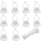 Uniclife 10 Pack Aquarium Suction Cups and 20 Pieces Adjustable Zip Ties Cables Set Fish Tank Tools for Binding Moss Holding Airline Tubing Decorations Shrimp Nests and Reptile Hammocks
