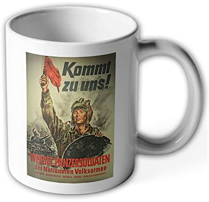 Tasse Panzer-Soldat NVA Nationale Volksarmee DDR Werbung Rekrut #38557