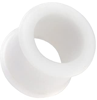 Flexi Flesh Tunnel 4,0-24,0 mm aus Silikon FARBWAHL Ohrschmuck Piercing (22,0 mm, Weiß)