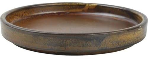 Fine Dining & Living Escura - Piatto piatto piatto con bordo rialzato, ø 135 mm, marrone scuro, 12 pezzi