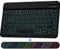 HUOBAO Bluetooth-Tastatur,7-Farben-Hintergrundbeleuchtung Ultraschlanke kabellose Wiederaufladbare Tastatur für iPad/Lenovo/Samsung/Surface Tablet/Windows,Rutschfest, Deutsches QWERTZ-Layout - Schwarz
