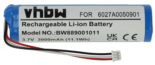 vhbw Replacement Battery compatible with TomTom Urban Rider, Rider 2nd Edition, Rider 4GD00 GPS Navigation System Sat Nav (3000mAh, 3.7 V, Li-ion)