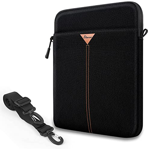 SIMTOP Tasche Ipad für12.9 Zoll,Umhängetaschen mit Aufbewahrungstaschen,kompatibel mit ipad air 2023 ipad 10 Generation Tasche,wasserdichte Tablet-Zubehör,Herren Tablettasche (Schwarz)