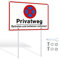 SINMAO Privatweg Schild metall mit Alu-pfosten 30x20cm Betreten und Befahren Verboten, Schild Privatweg Durchgang Verboten mit Halterung inklusive Montagezubehör Abnehmbar